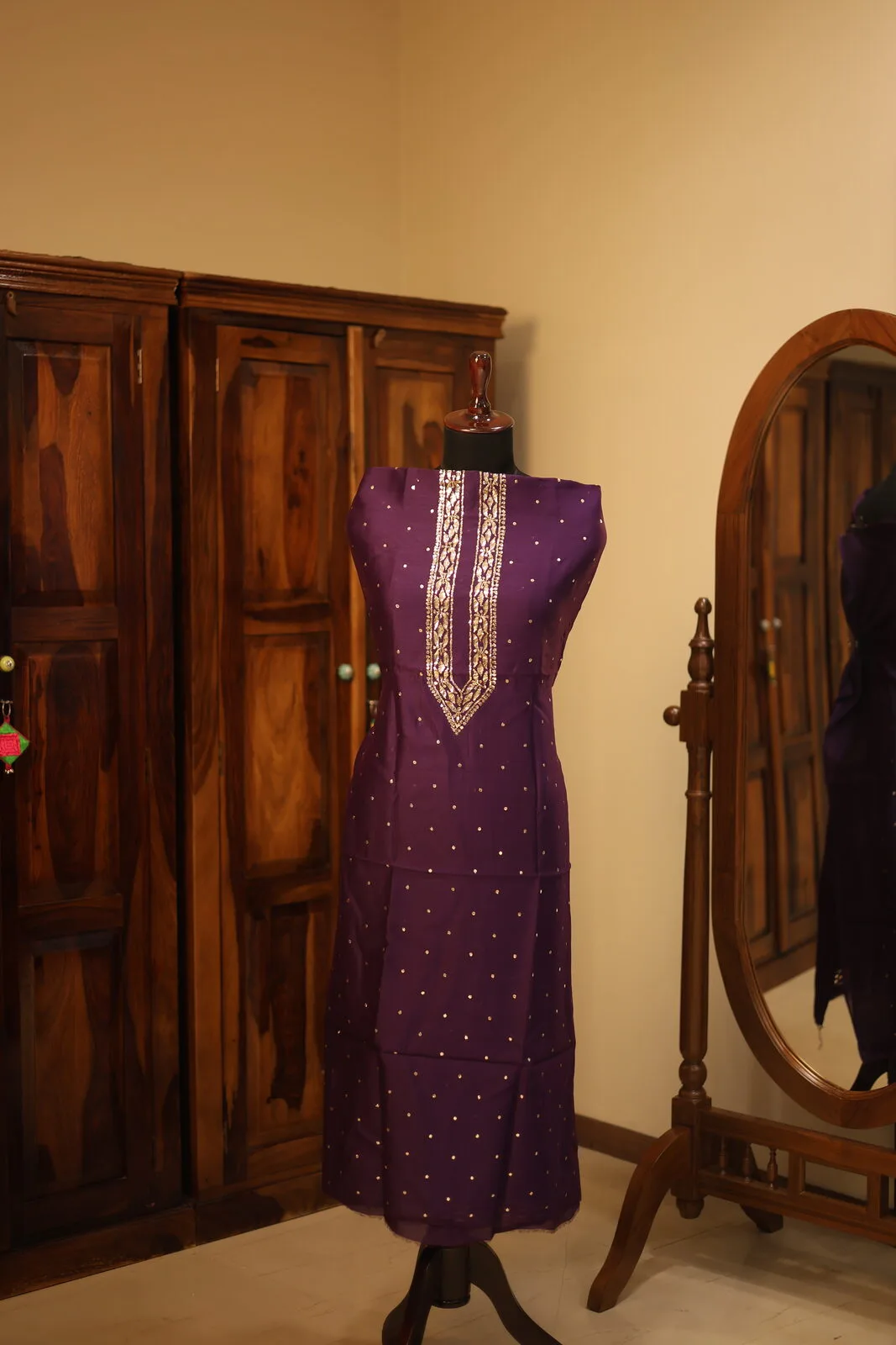 Purple Unisex Kamdhani Kurta