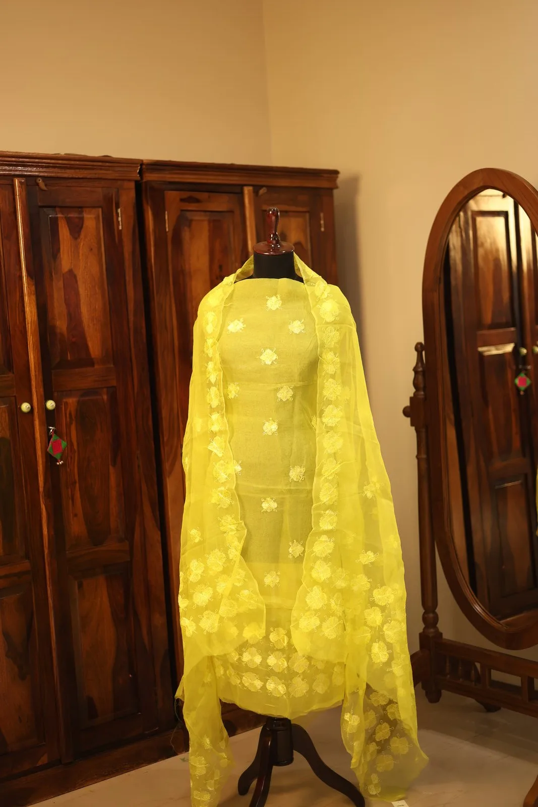 Lemon Yellow Sheer Dupatta