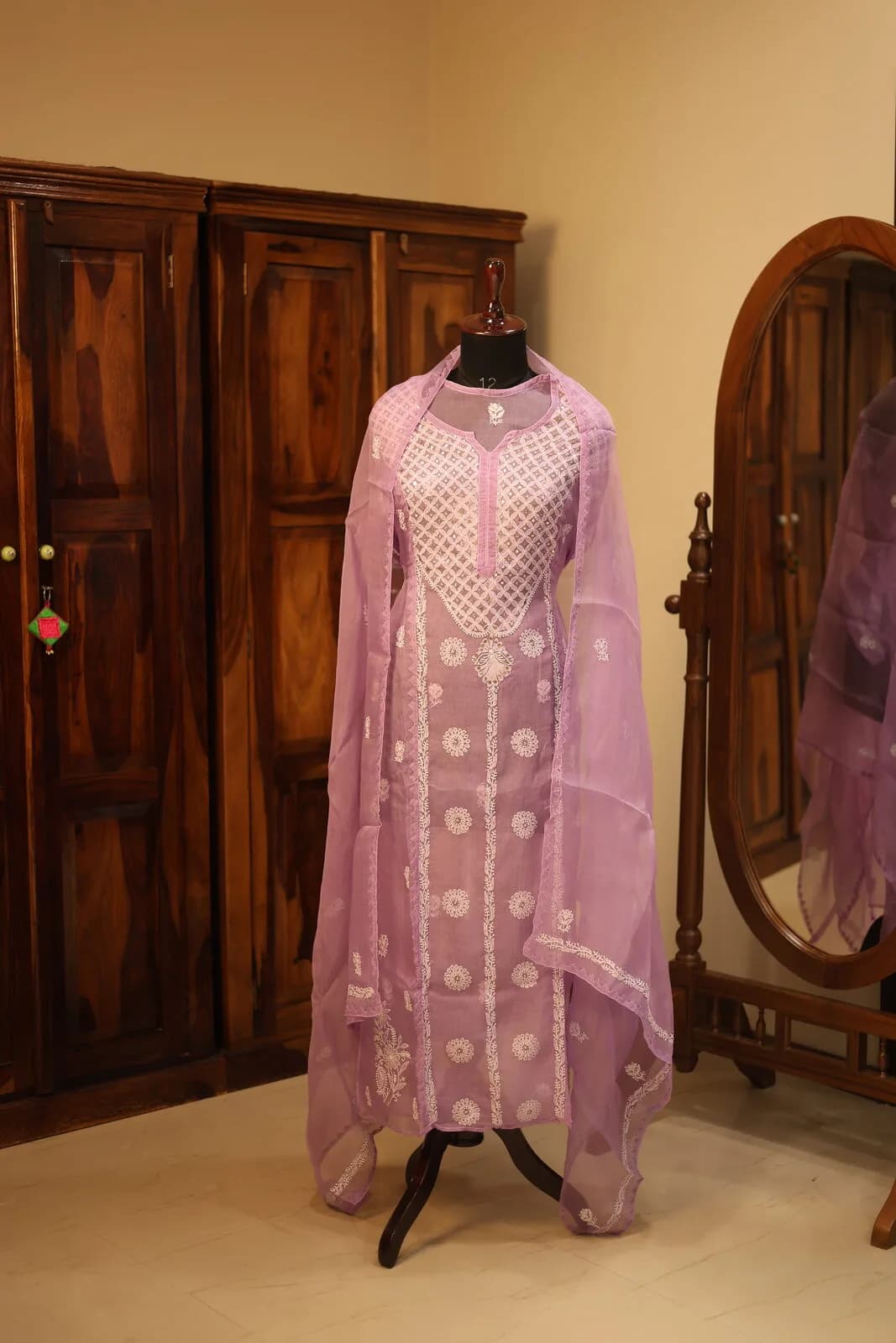 Mauve Pink Floral Ethnic Tunic