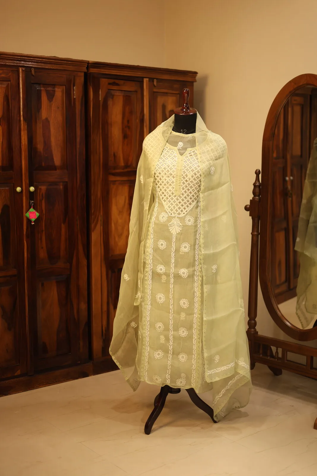 Cream Yellow Floral Ethnic Tunic