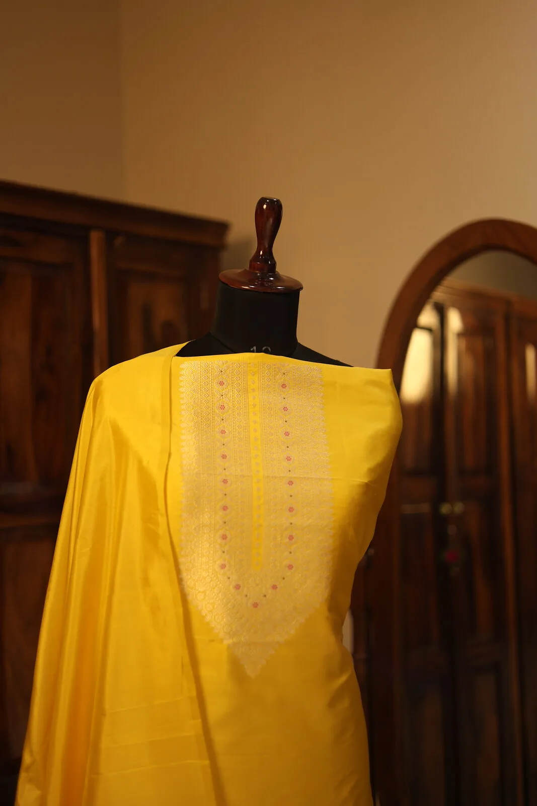 Golden Yellow Kurti with Embroidered Gold Detailing