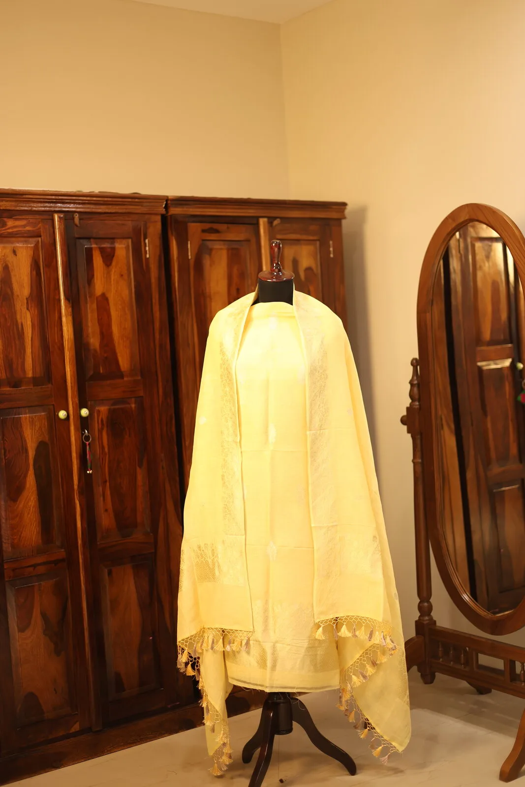 Golden Yellow Embroidered Formal Tunic